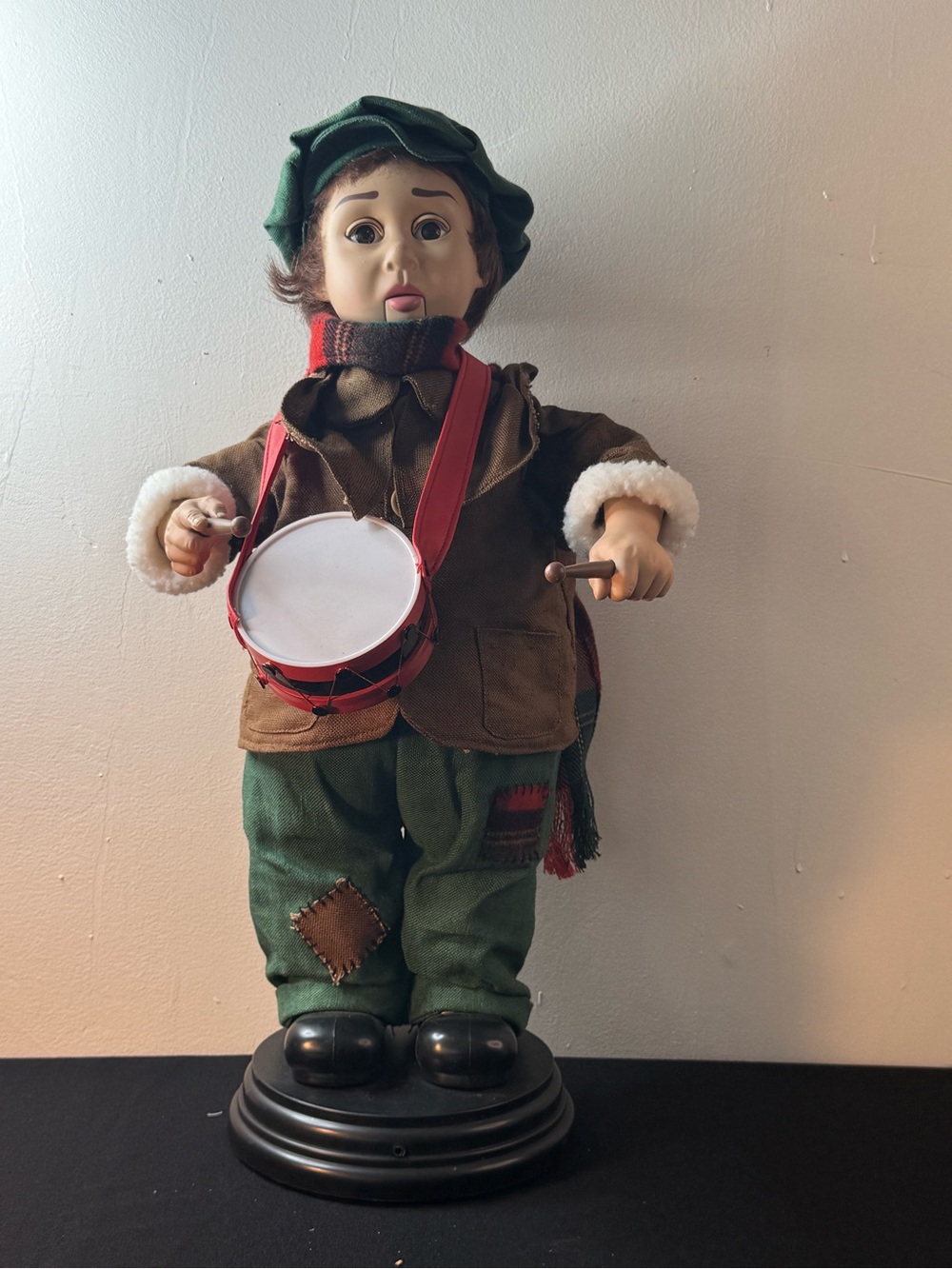 Drummer Boy Collectible Doll in Green, Brown & Red